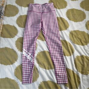 Peloton Pink and White Leggings with Slim Fit